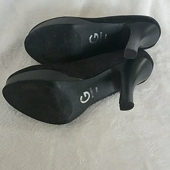 GUESS, VELVET PLATFORM HEELS - Picture 4 of 6